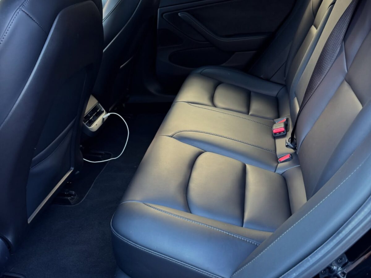 Close-up of pet hair removal from car seats in San Pablo, CA