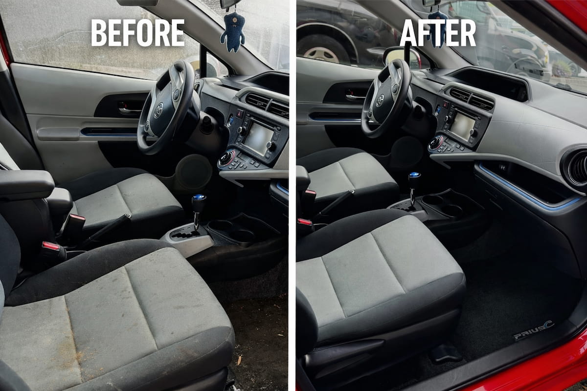 mobile interior car detailing before and after cleaning Berkeley CA